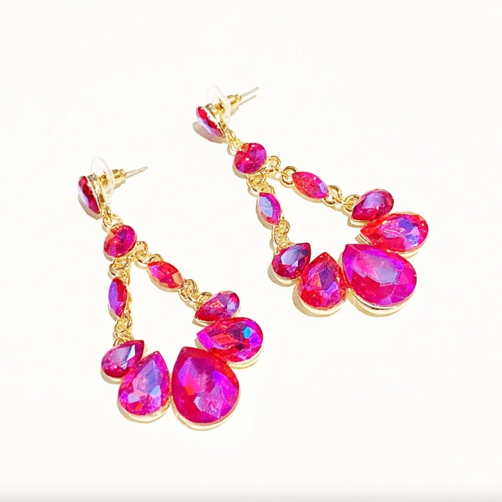 Pink Chandelier Earrings